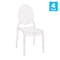 Flash Furniture Transparent Crystal Extra Wide Ghost Chairs, PK4 ZH-GHOST-OVR-4-GG - alternate 3
